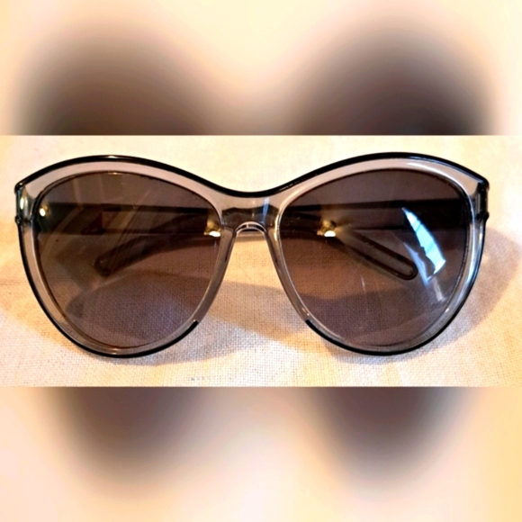 Chloe Clear Grey Cat Eye Neutral Designer Sunglasses Sunnies Glasses Frames - Picture 1 of 7